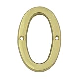 Bolton Hardware Number 3 Inch Solid Brass Bright Brass Finish House Number Raised 3/16