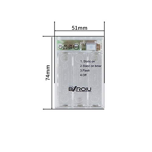 BXROIU 2 x Fairy String Lights with Timer Battery Operated Silver Wire 3 Mode Chains 16.5ft 50 LEDs Firefly String Lights for Bedroom Christmas Party Wedding Decoration (Multicolor)