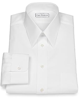 Men's 2-Ply Cotton Edge-Stitched Straight Collar Dress Shirt