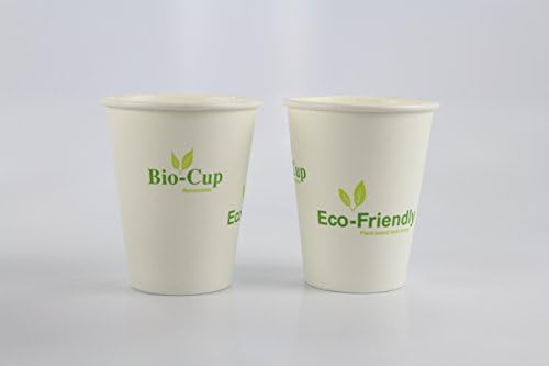 Tankon Eco-friendly paper hot cup, plant-based resin lined, renewable resources - 50 count, 25/pack (8 oz)