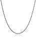 14k White Gold Italian 1mm Square Diamond-Cut Spiga Wheat Chain Necklace, 20