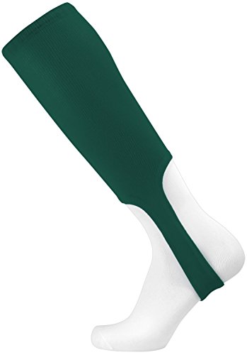 TCK Sports Solid Color 7" Baseball Softball Stirrup Socks, Dark Green, Small