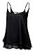 ACEVOG Women Sleeveless Strap Tank Top Chiffon Blouse Hollow Out Back Cami Vest