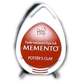 Tsukineko Memento Dew Drop Fade Resistant Inkpad of All Kinds, Potter's Clay