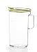 Komax Tritan Plastic Pitcher With Lid | 60-oz (1.8-quart) Water Pitcher With Green Lid | Compact Water, Tea, Lemonade, Milk, Sangria Pitcher | Square BPA-Free Water Pitcher