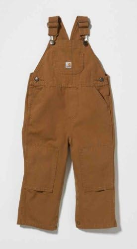 Carhartt Washed Bib Overalls Carhartt Brown 3 MO -Kids Size: 3 Months Color: Carhartt Brown Model: CM8609 (Newborn, Child, Infant)