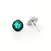 Blue Circling Sharks Stud Earrings Ocean Pendant Women fashion Jewelry Glass handmade