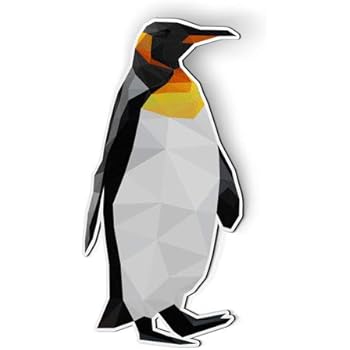 AK Wall Art Penguin Triangles Modern - Magnet - Car Fridge Locker - Select Size