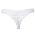 FOCUSSEXY Women's Hot Summer Brazilian Beachwear Bikini Bottom Thong Swimwear White S