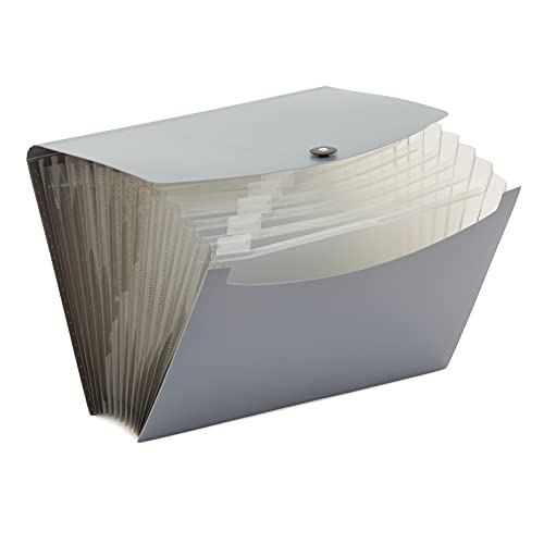 Amazon Basics Expanding Organizer File Folder, Letter Size Black