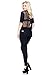 J2 LOVE Made in USA Ripped Stretch Cotton Legging ,Black,Small