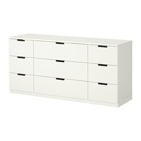 IKEA Nordli - Pecho de 9 cajones, blanco - 160x75 cm: Amazon ...