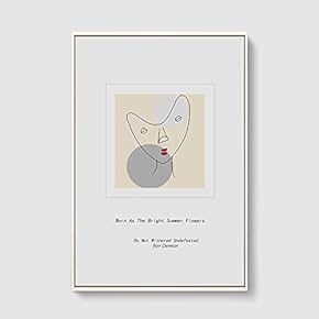 Framed Canvas Home Artwork Decoration Line Art Canvas Wall Art for Living Room, Bedroom - 16x24 inches