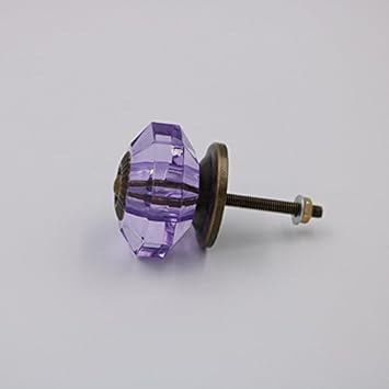 Shomy Purple Acrylic Knobs Drawer Pull Handle Kitchen Furniture