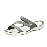 Crocs Women's Swiftwater Sandals, Smoke/White, 11