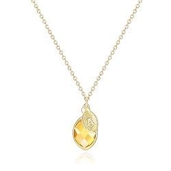 14K Gold Filled A Initial Necklace with November