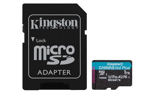 Kingston Canvas Go Plus microSDXC Speicherkarte Gen4 200MB/s A2 U3 V30 1TB Karte + Adapter-SDCG4/1TB