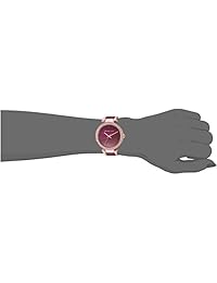 Reloj de tres agujas Michael Kors Parker Rose Goldtone and Plum Acetate para mujer