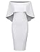 GRACE KARIN Women Off Shoulder Brides Dress Party Dress Size L White