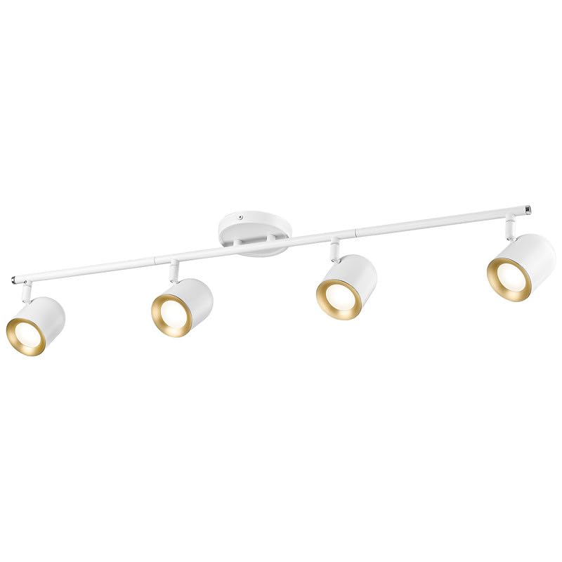 Photo 1 of FEMILA 31" Complete Track Lighting Kits, Flush Mount Ceiling Spot Lights, Led Track Light GU10 Bulbs(Included) for Kitchen, Dining Room, Bedroom, Hallway, 4FS78TL-4 WH