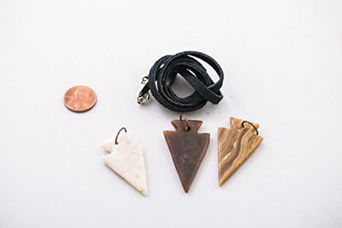 Onyx Arrowhead Pendant - Set of 3 with Black Silk Cord Necklace Chain