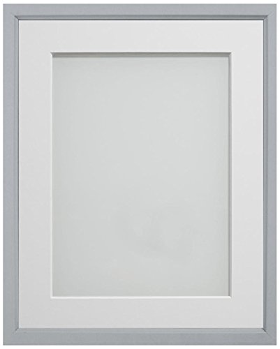 Frame Company Drayton Range 5 x 5-inch Grey Picture Photo Frame with White Mount For Image Size 3.5 x 3.5-inch