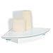 InPlace Durable Contemporary Corner Shelf Kit - Easy to Install & Remove, Floating Corner Shelves - Wall Mounted Decorative Corner Shelf for Flowers or Small Lamp - 10