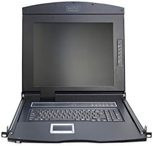 DIGITUS 19 inch KVM console with 17 inch TFT display (4:3), without keyboard module (sold separately), without KVM switch (sold separately), black - Image 5