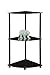 Convenience Concepts Designs2Go Classic Glass 3 Tier Corner Shelf, Black Glass
