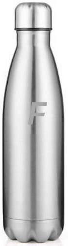 FastFitness Stainless Steel Double Wall Vacuum Insulated Silver Sport Water Bottle