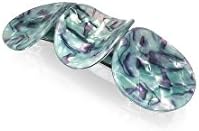 Fashion Acrylic Abalone Sea Shell Style Circle Hair Barrette