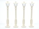 LEGO Street Light Set of 4 - White Post with Clear Bulb & White Cover