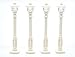 LEGO Street Light Set of 4 - White Post with Clear Bulb & White Cover