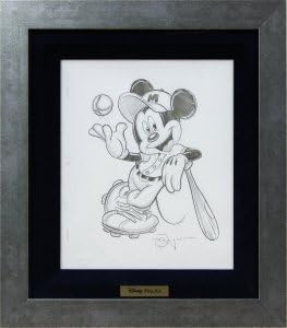 Amazon ディズニーファインアート デッサン 野球選手のミッキー 1 ティム ロジャーソン 1954 アートフレーム ポスター オンライン通販