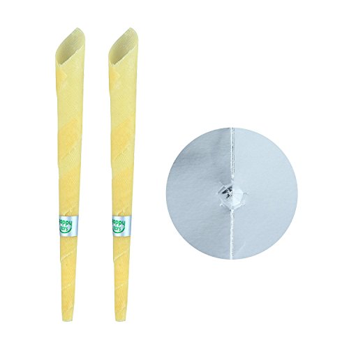 Leegoal Beeswax Candling 2Pcs smoke free Natural Cones Candle Waxing with Protective Disk Removable Drip Free Filter without pesticide residue