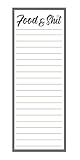 Food & Shit Grocery List Notepad - with Magnet