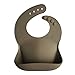 mushie Silicone Baby Bib | Adjustable Fit Waterproof Bibs (Khaki)