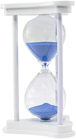 Phoenixes 30 Minute Triangle Hourglass Sand Timer Kitchen Decor Glass Sandglass (Blue)