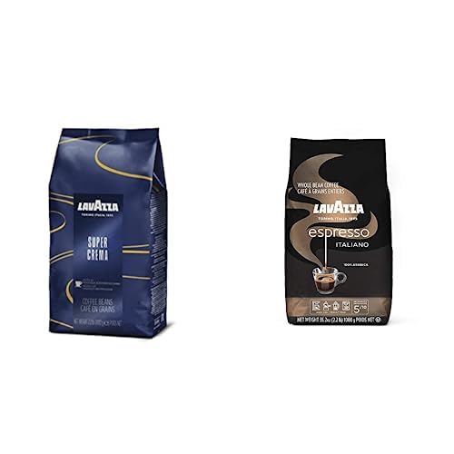 Lavazza Super Crema Whole Bean Coffee Blend, Medium Espresso Roast, Pound (Pack of 1) Espresso Italiano