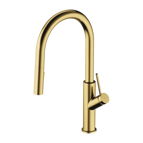 Omnires BE6455BSB, Rubinetto della cucina BEND, Brushed brass
