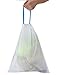 Besli 1.6 Gallons DrawString Strong Trash Bag Garbage Bag (90 Bags, White)