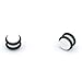 White Magnetic Design - Acrylic Fake Plugs - Cheaters - 2G Gauge - 6mm