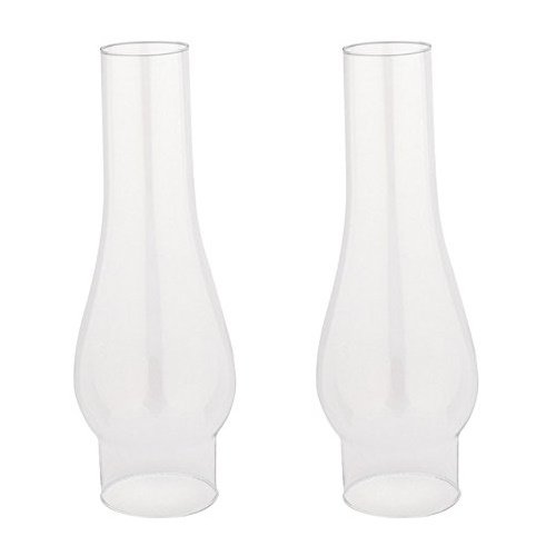 Ciata 10 Inch Handblown Clear Glass Chimney Lamp Shade with 25/8 inch