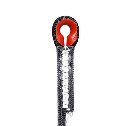 GINEE 16mm Static Rock Climbing Ropes 100FT Outdoor Safety Rope with Carabiner Rescue Grappling Lifeline Escape Descender Abseiling Rope Magnet Fishing Rope Black Arborist Tree Climb - Thumbnail 7