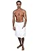 TowelSelections Men's Cotton Terry Shower & Towel Wrap with Snaps Large/XX-Large White