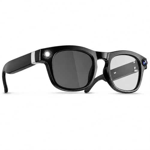 TEFIRE AI Wearable Smart Glasses, 135-Language Translator Sunglasses with Voice Assistant, Open-Ear Audio, Auto-Tint UV Lenses, 8MP Visual Capture for Travel and Work