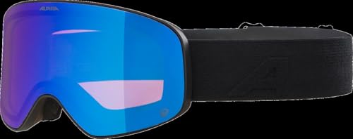 ALPINA LADIS Q - Verspiegelte, Kontrastverstärkende OTG Skibrille Mit 100% UV-Schutz Für Erwachsene, black matt, One Size