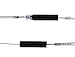 BMX Bike Gyro Brake Cables,Full Kit BMX Bicycle Brake Line Set Cable Wire,Front + Rear (Upper + Lower) with Spinner Rotor (Complete Set) for Bike Part Replacement - White (White)