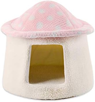 HFF Mushroom Cat Litter, Pet Nest, Cat Sleeping Bag, Cat Tent, Cat House, Yurt Cat Litter, Kennel, Warm, Windproof, (pink / 36 * 35cm) (color : PINK)