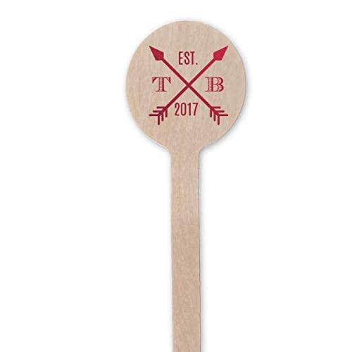 Custom Monogram Drink Swizzle Sticks Personalized Drink